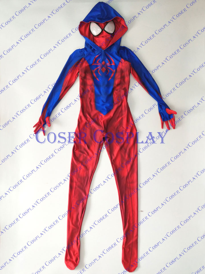 2019 Benjamin Ben Reilly Scarlet Spider Man Zentai Costume 0805